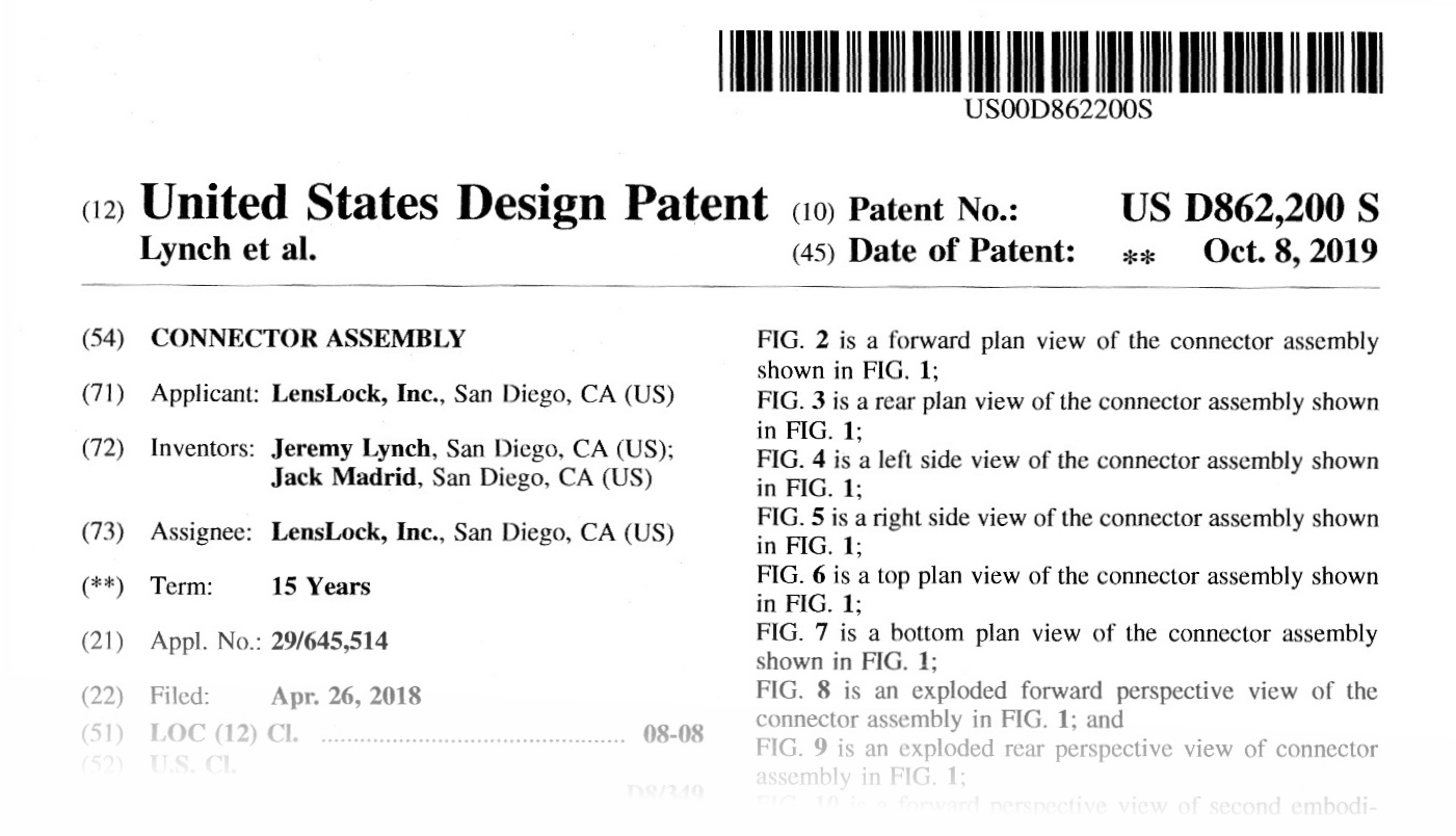 U.S. Design Patent US D862,200 S